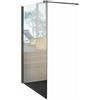 Leroy Merlin Box doccia walk-in Wens, vetro 6 mm, H 200 cm, profilo nero