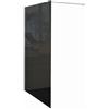 Leroy Merlin Box doccia walk-in Wens, vetro fumè 6 mm, H 200 cm, profilo bianco