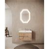 Leroy Merlin Mobile bagno sospeso con lavabo Portofino L 80 x H 51 x P 40 cm Rovere Oro in mdf 1 anta 2 cassetti per vasca centrale effetto legno