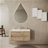 Leroy Merlin Mobile bagno sospeso con lavabo Portofino L 100 x H 51 x P 40 cm Rovere Oro in mdf 1 anta 2 cassetti per vasca centrale effetto legno