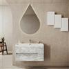 Leroy Merlin Mobile bagno sospeso con lavabo Portofino L 100 x H 51 x P 40 cm Grigio Antico in mdf effetto legno 1 anta 2 cassetti per vasca centrale