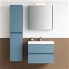 Leroy Merlin Mobile bagno sospeso con lavabo L 59.5 x H 50 x P 45.5 cm laccato opaco blu pacifico 2 cassetti per vasca centrale Kora