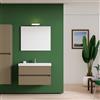 Leroy Merlin Mobile bagno sospeso con lavabo L 79.5 x H 50 x P 45.5 cm laccato opaco nocciola 2 cassetti per vasca centrale Kora