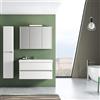 Leroy Merlin Mobile bagno sospeso con lavabo L 99.5 x H 50 x P 45.5 cm laccato opaco bianco 2 cassetti per vasca centrale Kora