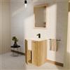 COLAVENE Specchio Tina rettangolare in legno rovere chiaro 60 x 80 cm