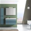 Leroy Merlin Mobile bagno sospeso con lavabo L 99.5 x H 50 x P 45.5 cm laccato opaco blu pacifico 2 cassetti per vasca centrale Kora