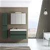 Leroy Merlin Mobile bagno sospeso con lavabo L 99.5 x H 50 x P 45.5 cm laccato opaco verde foresta 2 cassetti per vasca centrale Kora