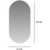 Leroy Merlin Specchio contenitore nero, 1 anta apertura da sinistra P 12 x L 45 x H 90 cm