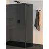 Leroy Merlin Deflettore walk-in Wens L 30 X H 200cm, vetro fumè 6 mm, profilo nero opaco