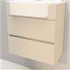 BADEN HAUS Mobile da bagno sospeso sotto lavabo L 70 x H 25 x P 46 cm bianco laminato, 2 cassetti BADEN HAUS Paris