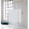Leroy Merlin Box doccia walk-in Wens, vetro serigrafato 6 mm, H 200 cm, profilo dorato