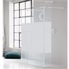 Leroy Merlin Box doccia walk-in Wens, vetro serigrafato 6 mm, H 200 cm, profilo bianco