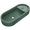 HOMESIGHT Lavabo da appoggio ALBA HOMESIGHT ovale in calcestruzzo L 80 x H 12 x P 36.7 cm verde piletta non inclusa