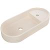HOMESIGHT Lavabo da appoggio ALBA HOMESIGHT ovale in calcestruzzo L 80 x H 12 x P 36.8 cm beige piletta non inclusa