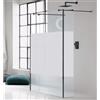Leroy Merlin Box doccia walk-in Wens, vetro serigrafato 6 mm, H 200 cm, profilo nero