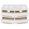 SENSEA Mobile da bagno sospeso sotto lavabo L 121 x H 53.7 x P 47 cm bianco laccato opaco, 4 cassetti SENSEA Perla