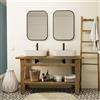 HOMESIGHT Mobile da bagno a terra L 140 x H 78 x P 50 cm quercia di campagna verniciato, HOMESIGHT ROBBY