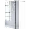 Leroy Merlin Box doccia walk-in Wens, vetro 6 mm, H 200 cm, profilo nero