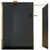 Leroy Merlin Box doccia walk-in Wens, vetro fumè 6 mm, H 200 cm, profilo dorato