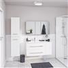 SENSEA Colonna per mobile bagno Perla SENSEA 2 ante P 36.5 x L 35 x H 160 cm Bianco laccato truciolare