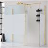 Leroy Merlin Box doccia walk-in Wens, vetro serigrafato 6 mm, H 200 cm, profilo dorato