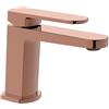 AQUASANIT Rubinetto per lavabo a canna bassa getto laminare cristallino Zefir rame ramato AQUASANIT
