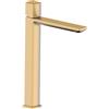 AQUASANIT Rubinetto per lavabo getto laminare cristallino Coral oro spazzolato AQUASANIT