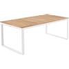 NATERIAL Tavolo da pranzo per giardino Persea NATERIAL in alluminio con piano in teak naturale per 8 persone 100x200cm