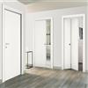COOPLEGNO Porta interna a battente Word in MDF colore bianco, L 80 x H 210 cm, apertura a destra
