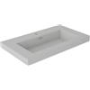 VISOBATH Lavabo a incasso rettangolare vasca centrale Nantes L 81 x H 6 x P 46 cm in resina grigio satinato