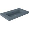 VISOBATH Lavabo a incasso rettangolare vasca centrale Nantes L 81 x H 6 x P 46 cm in resina blu satinato
