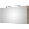 PELIPAL Pensile con luce Cassca PELIPAL legno caldo L 140 x H 70 x P 15 cm