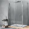 Leroy Merlin Box doccia con ingresso frontale L 120 x H 190 cm, in vetro trasparente profilo cromo anodizzato Zesk