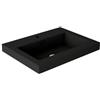VISOBATH Lavabo a incasso rettangolare vasca centrale Nantes L 61 x H 6 x P 46 cm in resina nero satinato
