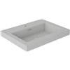 VISOBATH Lavabo a incasso rettangolare vasca centrale Nantes L 61 x H 6 x P 46 cm in resina grigio satinato