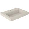 VISOBATH Lavabo a incasso rettangolare vasca centrale Nantes L 61 x H 6 x P 46 cm in resina crema satinato
