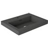VISOBATH Lavabo a incasso rettangolare vasca centrale Nantes L 61 x H 6 x P 46 cm in resina grigio satinato