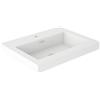 VISOBATH Lavabo a incasso rettangolare vasca centrale Nantes L 61 x H 6 x P 46 cm in resina bianco satinato