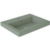 VISOBATH Lavabo a incasso rettangolare vasca centrale Nantes L 61 x H 6 x P 46 cm in resina verde satinato