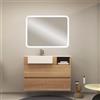 BADEN HAUS Mobile da bagno sospeso sotto lavabo L 100 x H 72 x P 33.5 cm rovere laminato opaco, 2 cassetti BADEN HAUS Paris