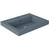 VISOBATH Lavabo a incasso rettangolare vasca centrale Nantes L 61 x H 6 x P 46 cm in resina blu satinato