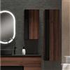 VISOBATH Colonna per mobile bagno Vision VISOBATH 1 anta P 27 x L 34.5 x H 120 cm valenti con il vetro in nero placcato truciolare