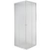 Leroy Merlin Box doccia angolare con porta scorrevole, vetro smerigliato 4 mm, L 80-90 cm x L 80 cm, H 185 cm, bianco Plumin 2.0