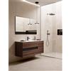 VISOBATH Mobile da bagno sospeso sotto lavabo L 120 x H 55 x P 45 cm noce laminato opaco, 2 cassetti VISOBATH Vision