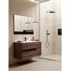 VISOBATH Mobile da bagno sospeso sotto lavabo L 80 x H 55 x P 45 cm noce laminato opaco, 2 cassetti VISOBATH Vision