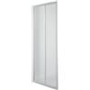 Leroy Merlin Porta doccia pieghevole L 75 cm x H 185 cm per nicchia in vetro smerigliato SP. 4 mm, profilo bianco, serie Plumin