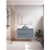VISOBATH Mobile da bagno sospeso sotto lavabo L 100 x H 55 x P 39.5 cm blu laccato opaco, 2 cassetti VISOBATH Mia