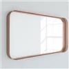 RANDAL Specchio Kende rettangolare in alluminio oro e rosa 120 x 75 cm