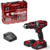 Einhell Trapano a percussione a batteria EINHELL TE-CD 18/50 Li-i +64 - Kit 18 V 2 Ah, 2 batterie in valigetta in plastica