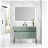 Leroy Merlin Mobile bagno da terra con lavabo L 90 x H 50 x P 45.5 cm verde per vasca centrale Niwa